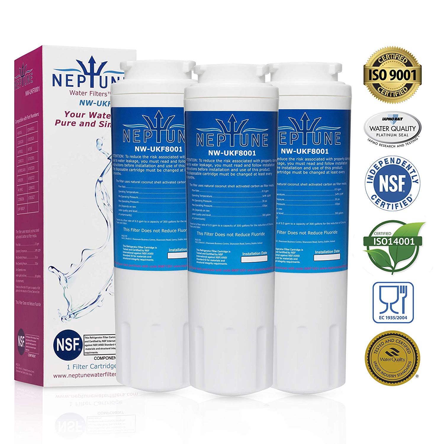 Neptune Water Filters Replacement for Refrigerator Water Filter for ...